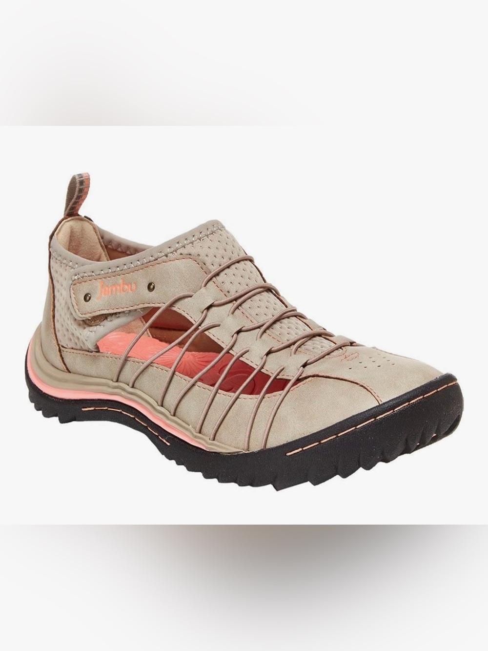 Jambu Women's 8 Free Spirit Taupe Slip-On Active Shoe  Peach Nectar Vegan